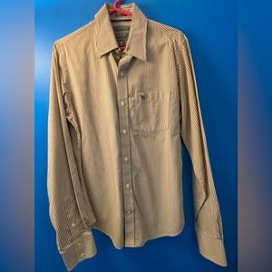 Abercrombie & Fitch brown medium dress shirt button up button down